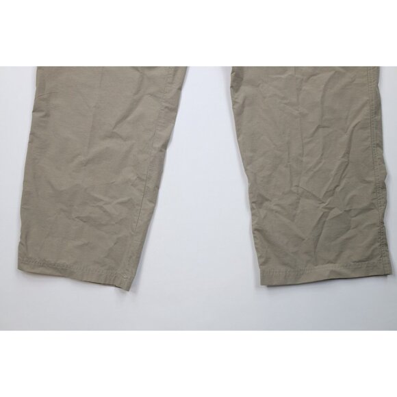 Vintage 90s Streetwear Mens XL Convertible Wide Leg Cargo Pants Shorts Beige - Picture 4 of 13